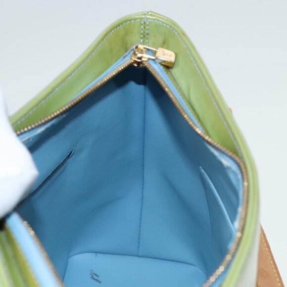 Louis Vuitton Green Monogram Vernis Houston Hand Bag - Picture 15 of 16